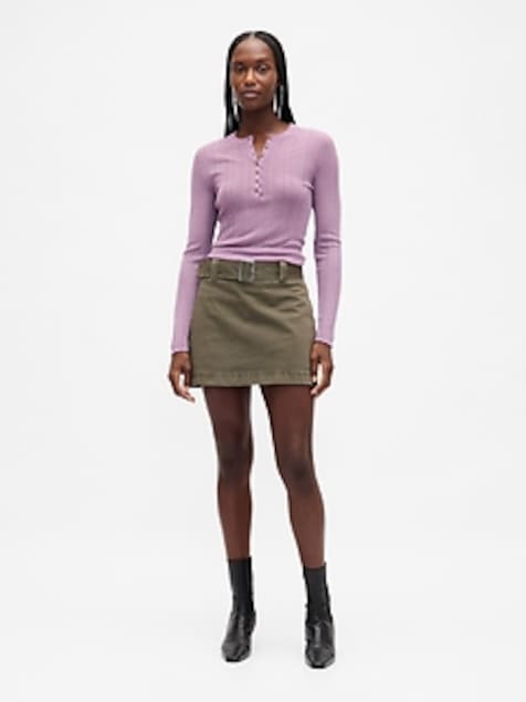 Belted Mini Skort