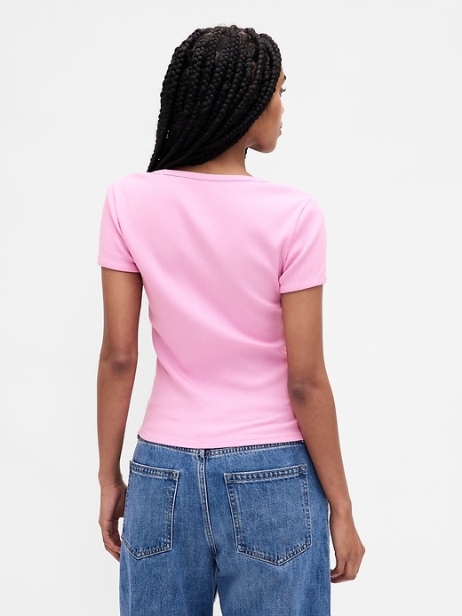 Image number 3 showing, Modern Rib Scoop Crop T-Shirt