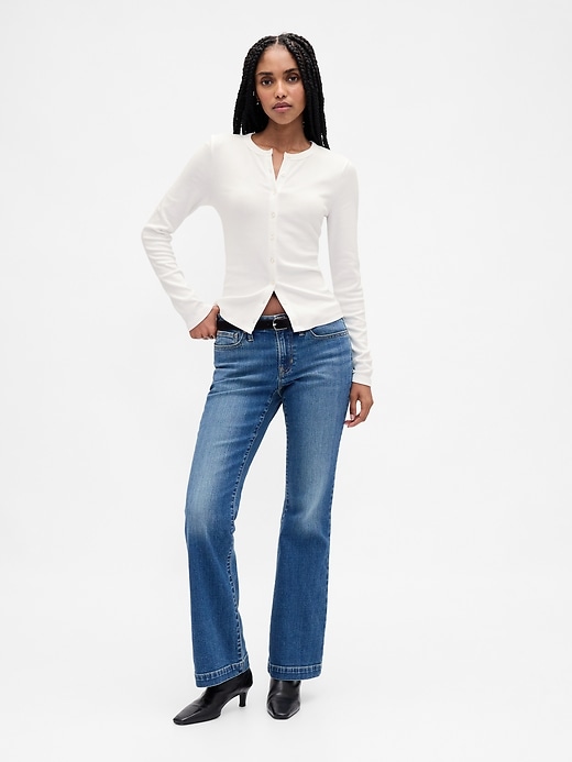 2 of 8 showing, with the color New off white of product Modern Crewneck Cardigan