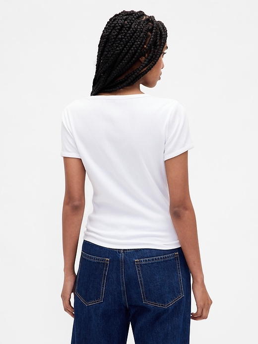 Image number 3 showing, Modern Rib Scoop Crop T-Shirt