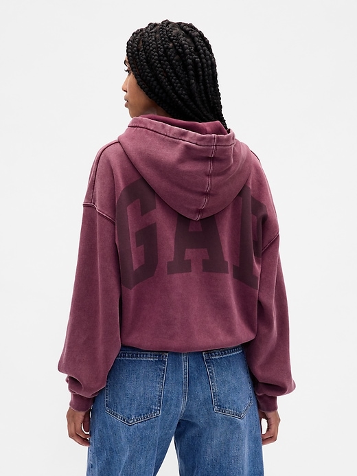 Image number 3 showing, VintageSoft Crop Logo Hoodie