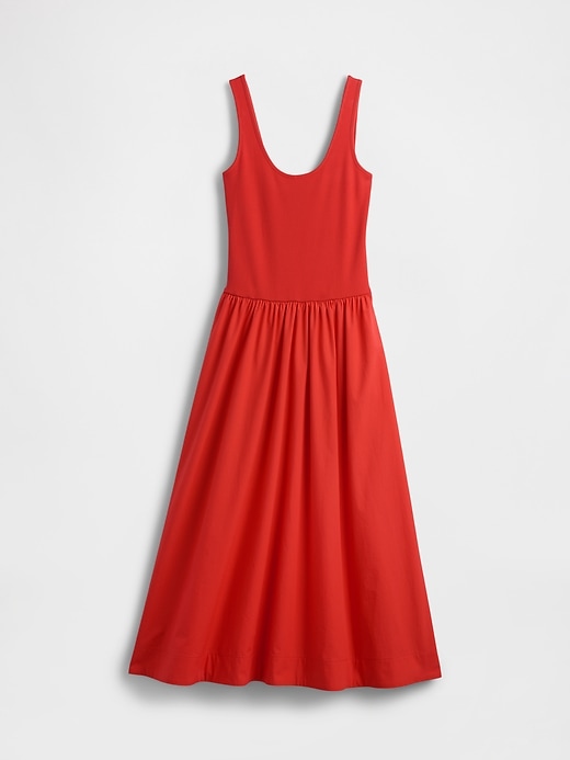 Image number 5 showing, Mixed Media Drop-Waist Maxi Dress