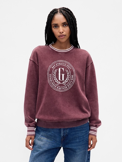 Image number 1 showing, VintageSoft Oversized Logo Sweatshirt