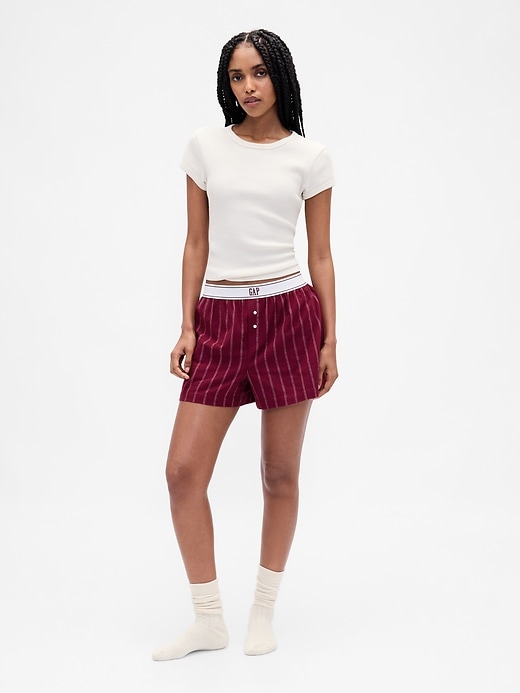 Image number 1 showing, Logo Flannel Boxer Shorts