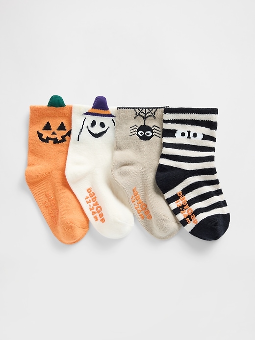 View large product image 1 of 1. Baby & Toddler Halloween Crew Socks (4-Pack)