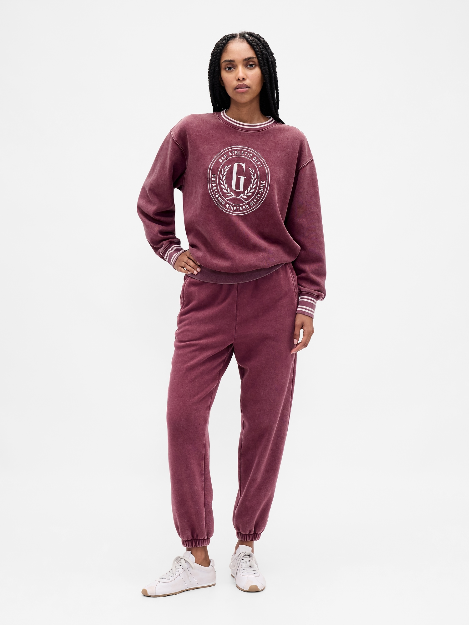 Gap High Rise Vintagesoft Joggers In Red