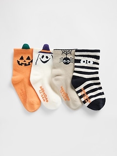Baby & Toddler Halloween Crew Socks (4-Pack)