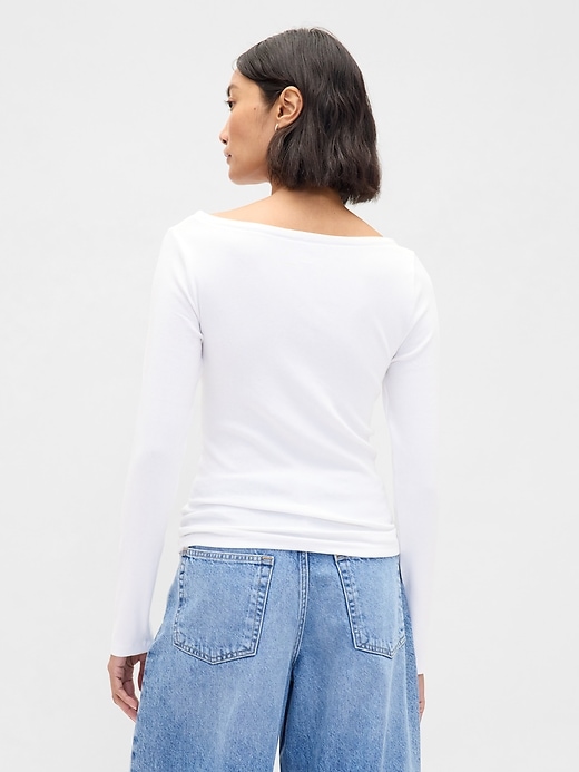 Image number 3 showing, Modern Boatneck T-Shirt
