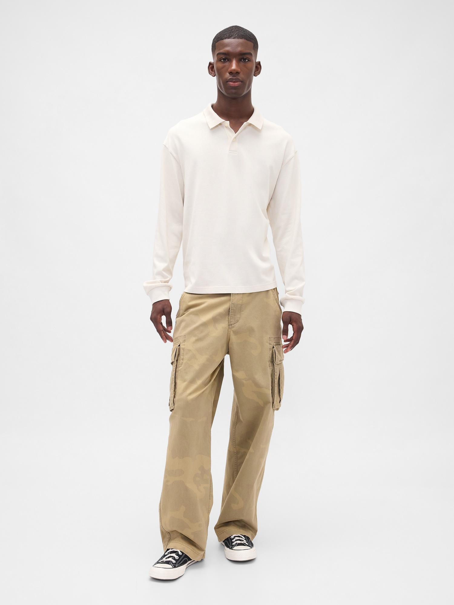Мужские рубашки Gap Heavyweight Jersey Polo Shirt — фото 2