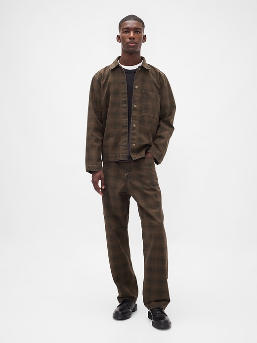 Image number 2 showing, Plaid Canvas Denim Overshirt