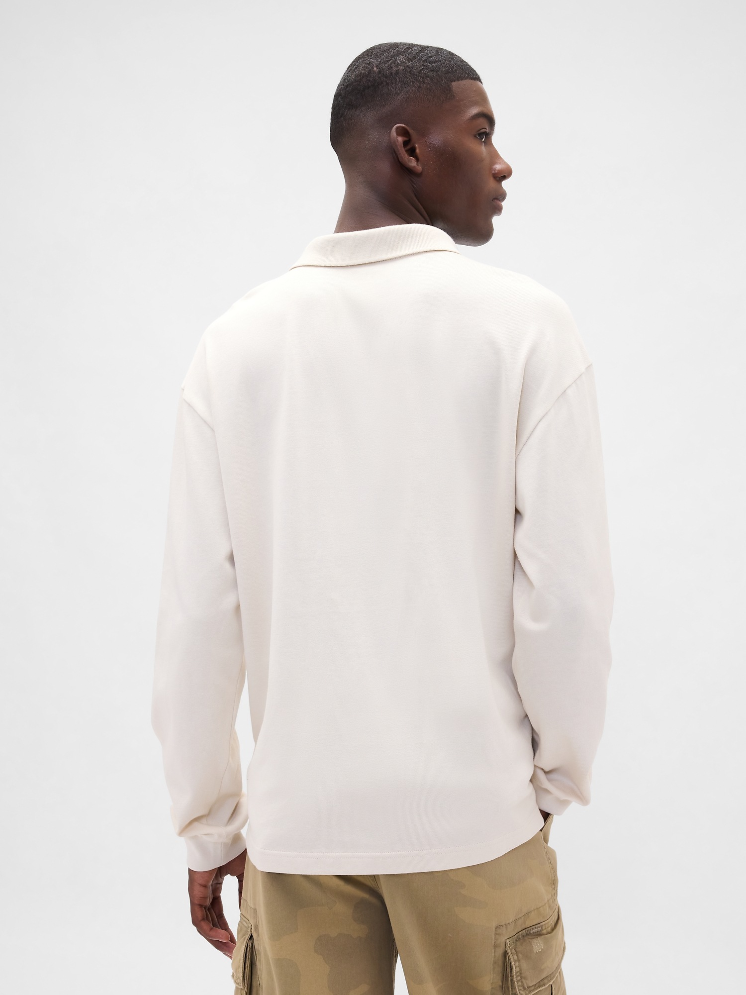 Мужские рубашки Gap Heavyweight Jersey Polo Shirt — фото 3