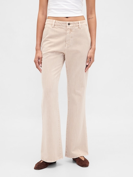 Image number 2 showing, Low Rise Flare Khakis