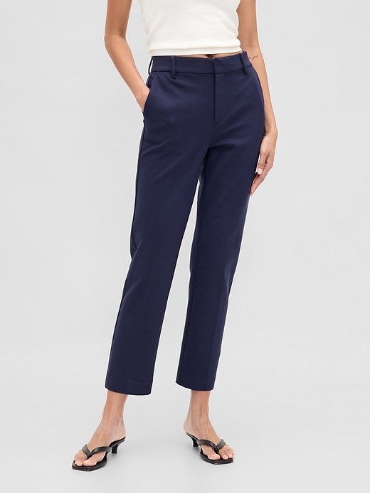 Image number 2 showing, High Rise Ponte Slim Crop Pants