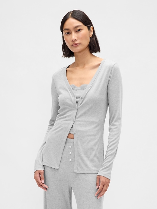 Image number 1 showing, Mini Rib PJ Cardigan