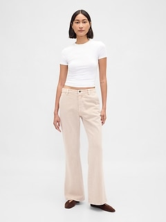Low Rise Flare Khakis
