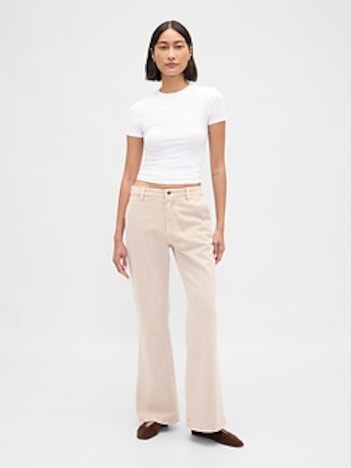 Low Rise Flare Khakis