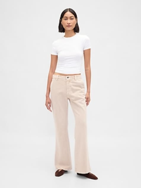 Low Rise Flare Khakis