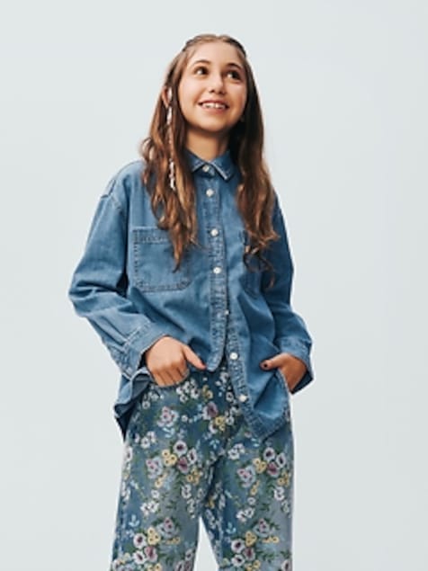 Kids Oversized Denim Shirt