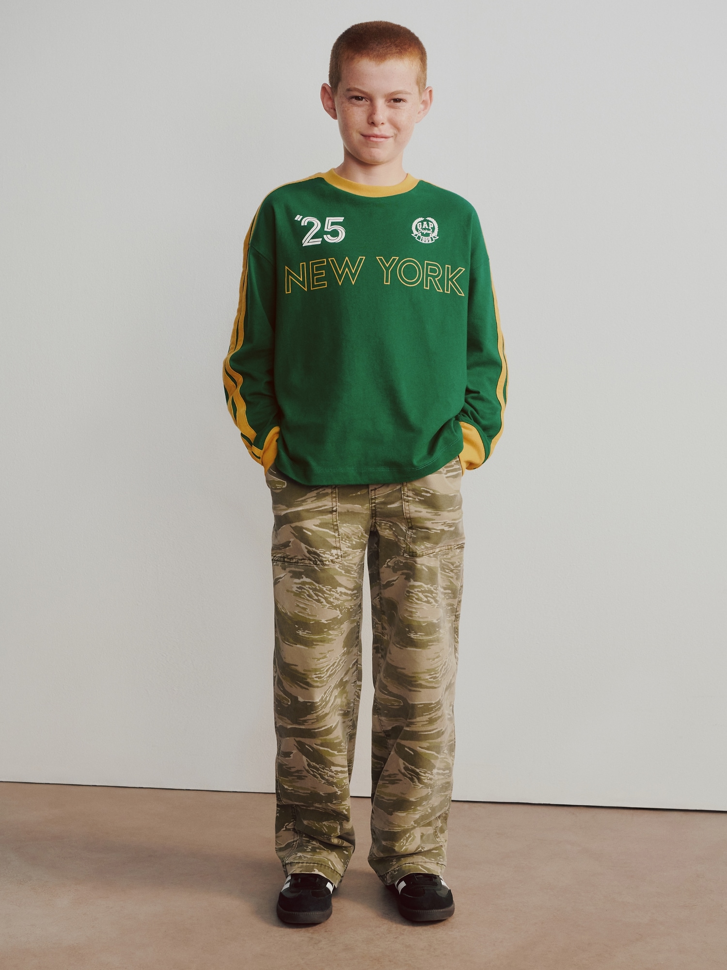 Kids UltraSoft Easy Camo Khakis - Green Camo