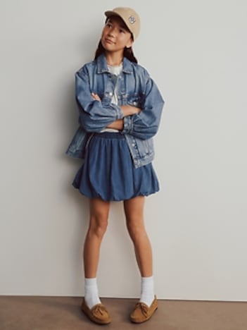 Kids Denim Bubble Skort