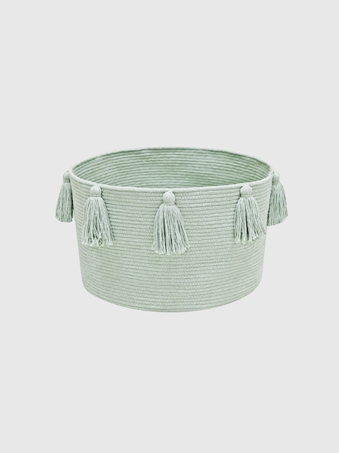 Lorena Canals Basket New Tassels Blue Sage