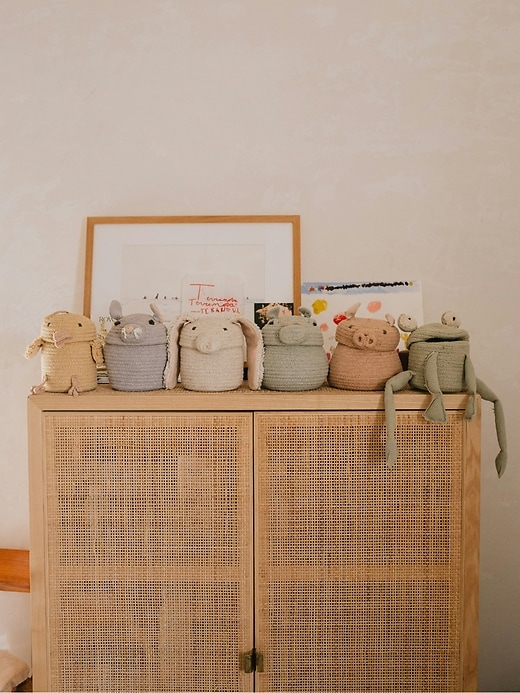 Image number 3 showing, Lorena Canals Set of 2 Mini Baskets Charlie and Peggy