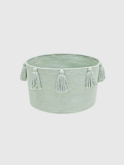 Lorena Canals Basket New Tassels Blue Sage