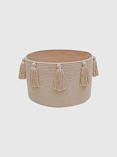 Lorena Canals Basket New Tassels Rose