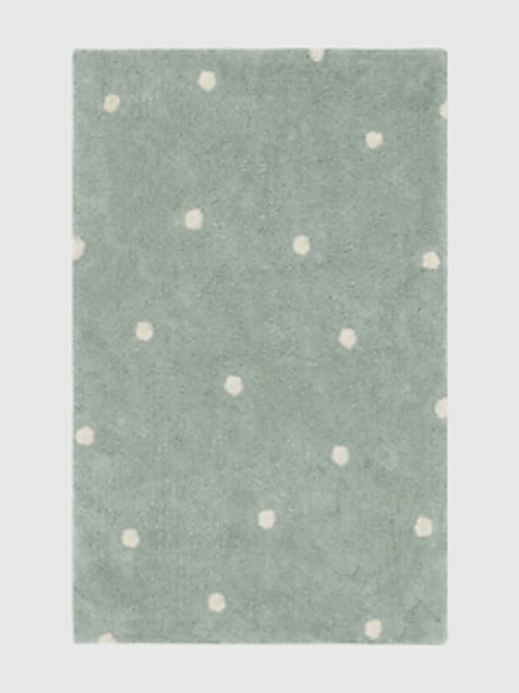 Lorena Canals Washable Rug Mini Dot  Blue Sage