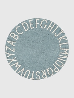 Lorena Canals Washable Rug ABC Natural Vintage Blue