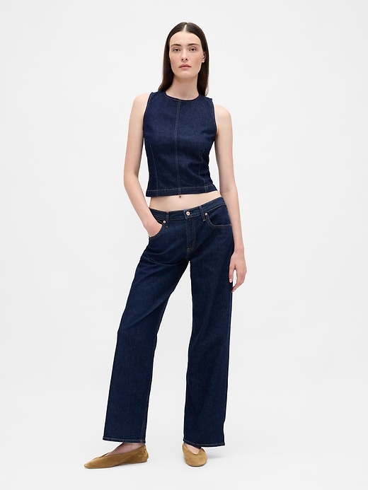 Image number 2 showing, Denim Crop Shell Tank Top