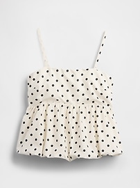 Poplin Bubble Crop Top