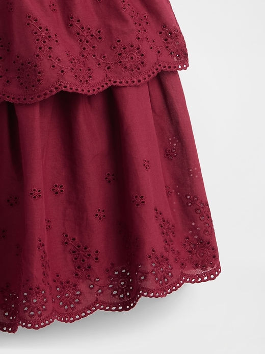 Image number 3 showing, Kids Mixed Media Eyelet Dress