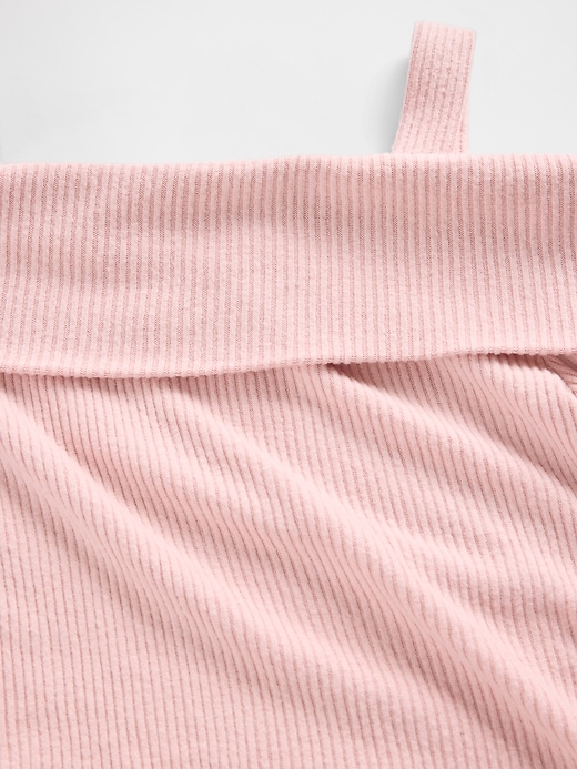 Image number 4 showing, Kids Softspun Rib Off-Shoulder Sweater Top