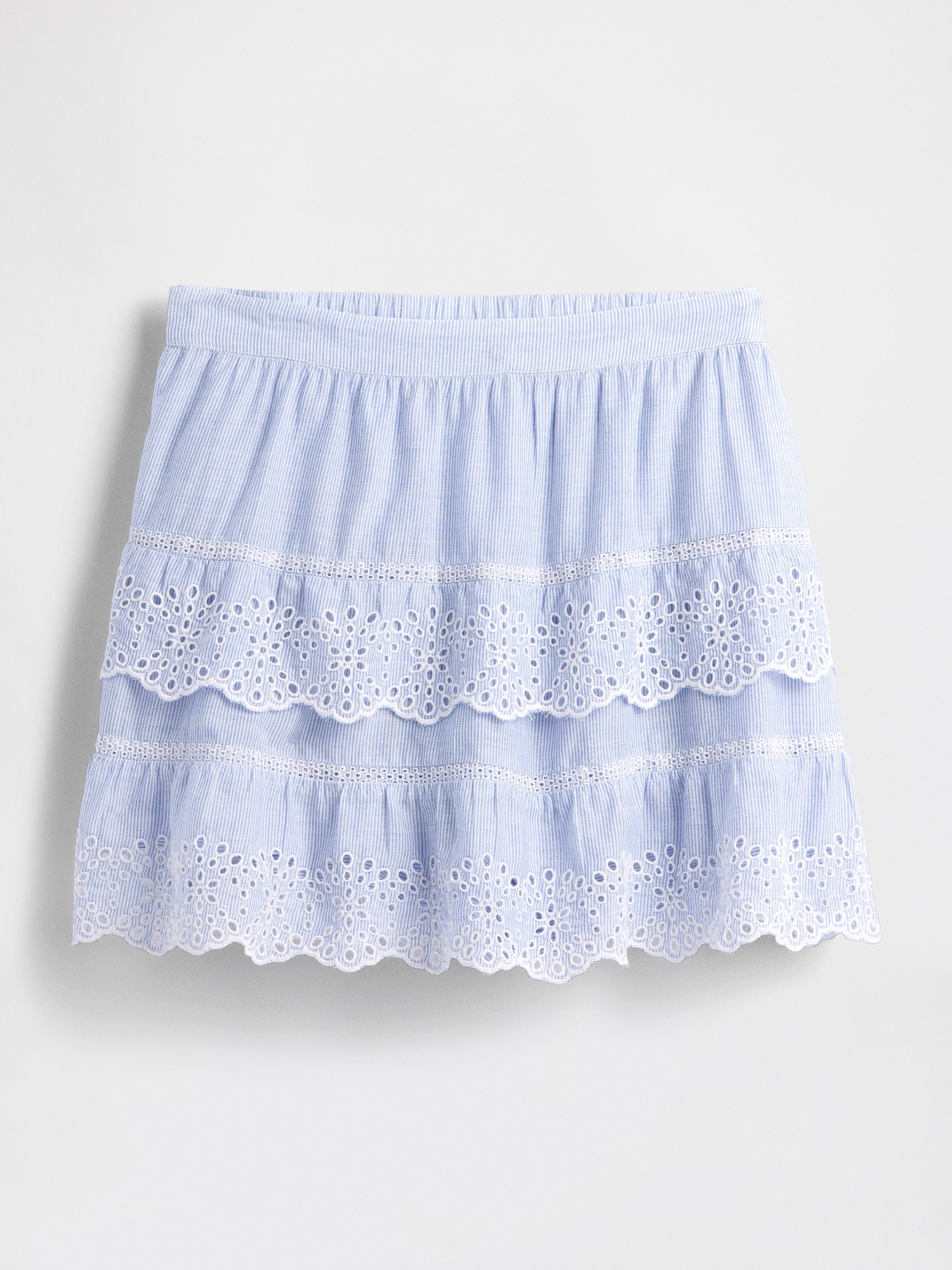 Женские юбки Gap Eyelet Ruffle Mini Skort — фото 5