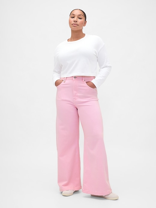 Image number 5 showing, Sky High Rise Stride Wide-Leg Jeans