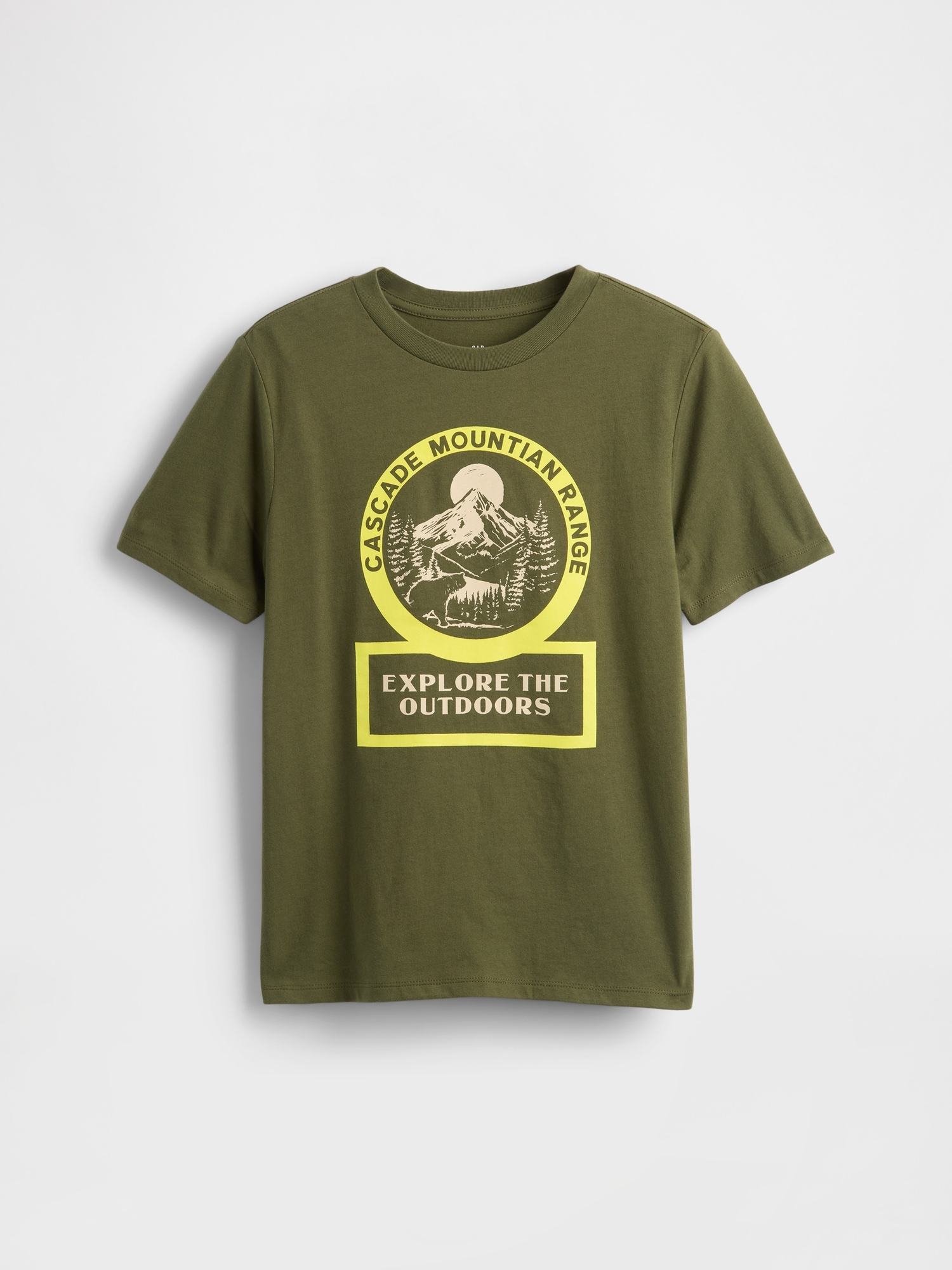 Kids Graphic T-Shirt - Army Jacket Green
