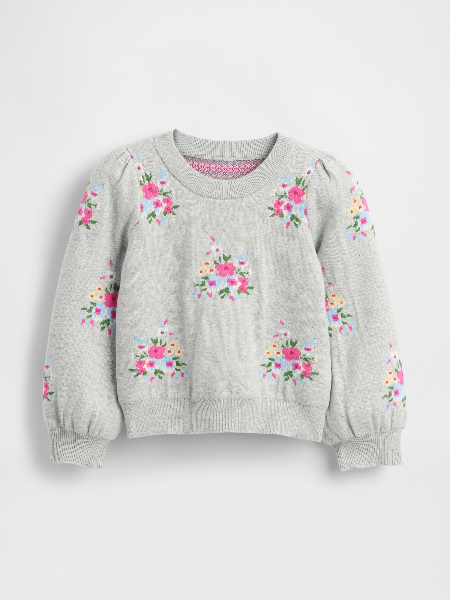 Baby & Toddler Puff-Sleeve Sweater - Light Heather Grey
