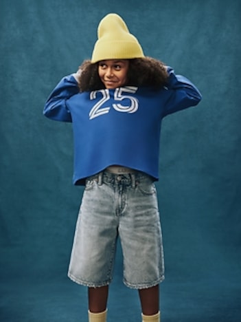 Kids UltraSoft '90s Loose Denim Shorts