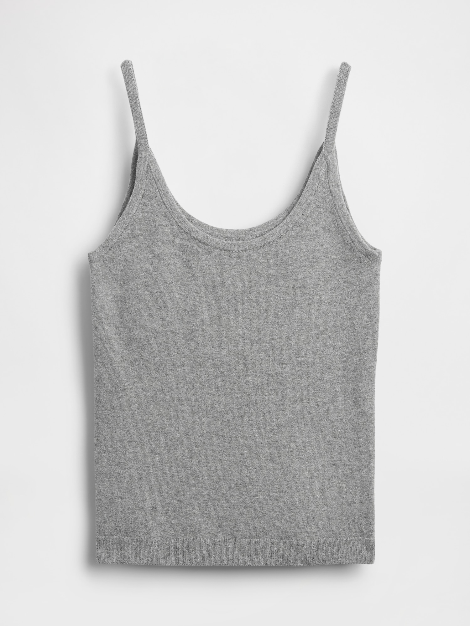 CashSoft Stretch Crop Tank Top - Heather Grey