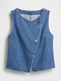 Denim Asymmetrical Vest
