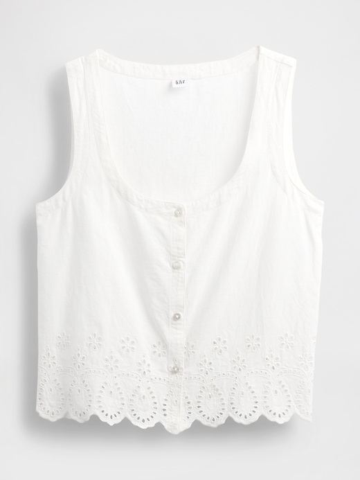 Image number 4 showing, Linen-Blend Embroidered Vest