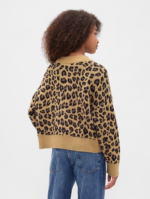 Image number 3 showing, Kids Boxy V-Neck Sweater
