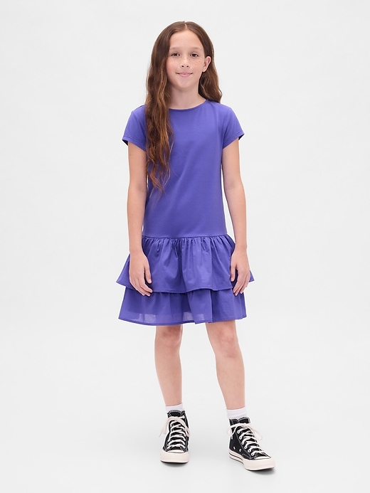 Image number 1 showing, Kids Drop-Waist Ruffle Dress