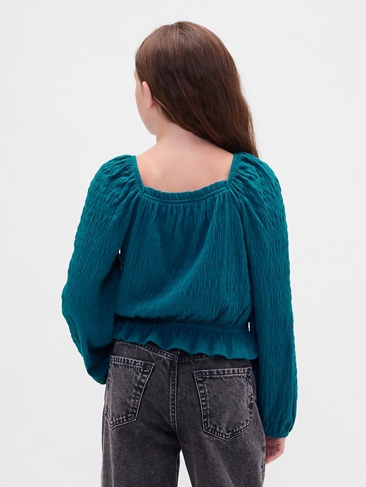Image number 3 showing, Kids Crinkle Peplum Top