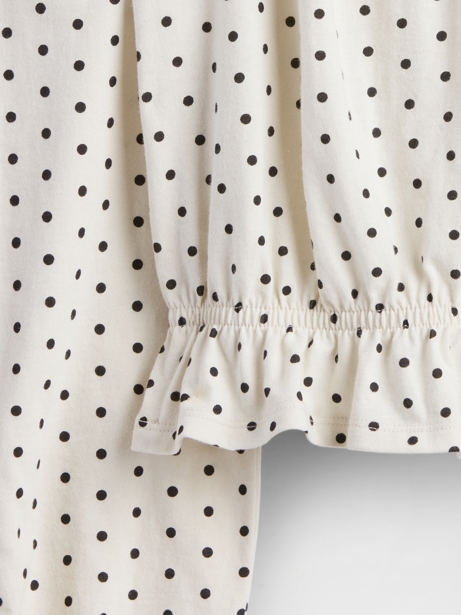 Детский топ Gap Crinkle Peplum Top, цвет: Чёрный с принтом — фото 5