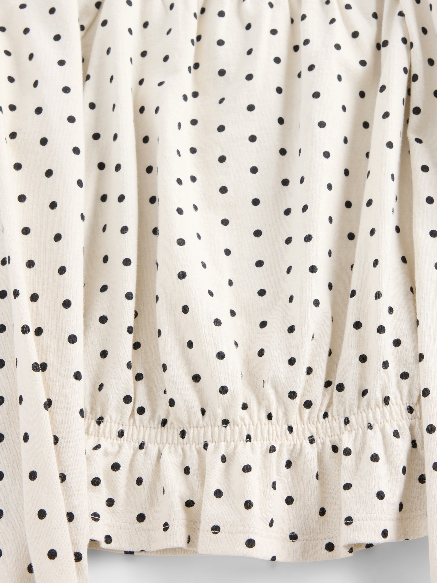 Детский топ Gap Crinkle Peplum Top, цвет: Чёрный с принтом — фото 4