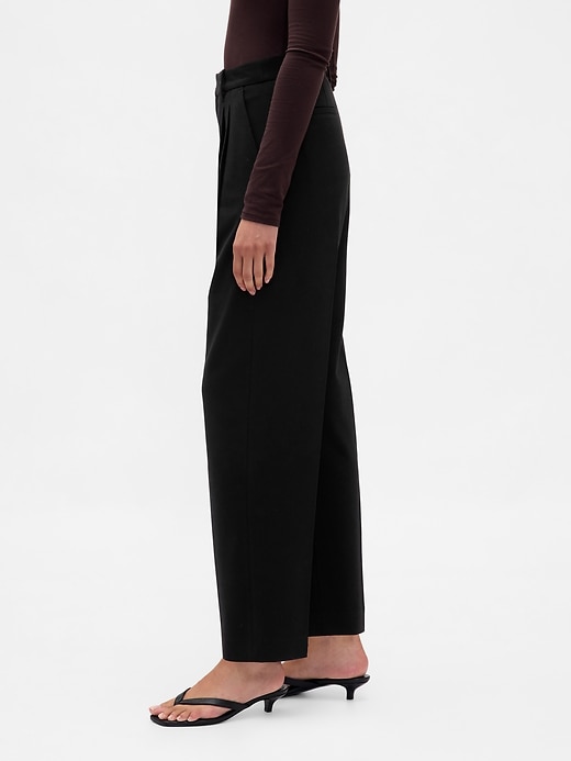 Image number 3 showing, 365 High Rise Brushed Twill Taper Ankle Trousers