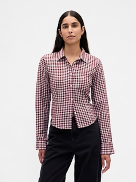 Flannel Fitted Plaid Shirt