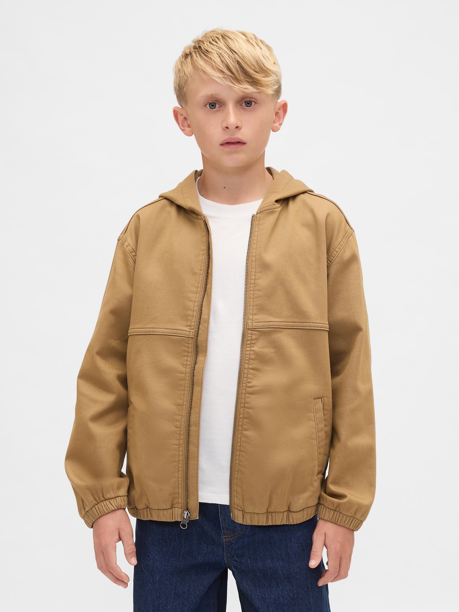 Kids Knit Denim Jacket - Mission Tan